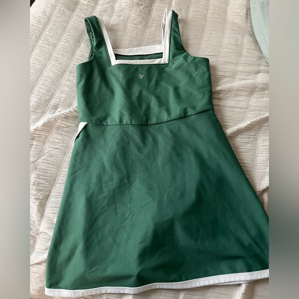 Old Navy Green and White Kids Casual Dress
